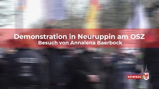 Demonstration in Neuruppin am OSZ  Besuch von Annalena Baerbock [upl. by Akimaj758]