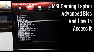 Advanced bios menu on MSI Gaming Laptops [upl. by Eldorado519]