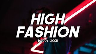 Roddy Ricch  High Fashion Clean  Lyrics ft Mustard [upl. by Bryanty712]