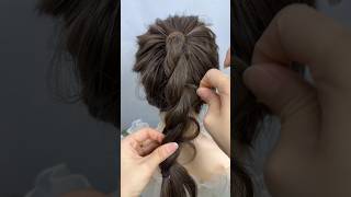 New simple and easy hair ponytail style 😍 new hairstyles tutorial ponytail shorts viralvideo [upl. by Bough]