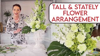 How to Arrange with Tall Stately Flowers Floristry Tutorial [upl. by Leile]