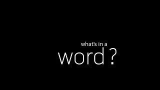 Whats in a Word  Masimo [upl. by Ardelle186]