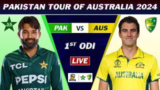 PAKISTAN vs AUSTRALIA 1st ODI MATCH LIVE SCORES  PAK vs AUS MATCH LIVE COMMETNARY  AUS BAT [upl. by Vada18]