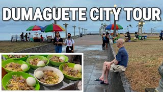 DUMAGUETE CITY TOUR  Walking in Downtown Area  Food Tour at Dumaguete Baywalk  Philippines [upl. by Kirad]