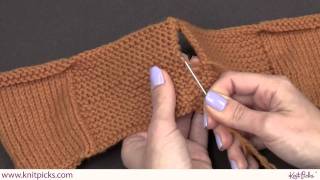 How to Seam on Garter Stitch  Knitting tutorial [upl. by Jessika223]