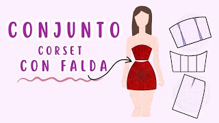 PATRÓN DE CORSET Y FALDA  Tutorial [upl. by Klatt]