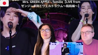 Mrs GREEN APPLE – familie【LIVE from ゼンジン未到とヴェルトラウム〜銘銘編〜】 🇩🇰REACTION [upl. by Eniron132]