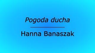 Pogoda ducha  Hanna Banaszak karaoke cover [upl. by Aynahs]