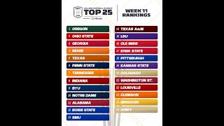 First CFP Rankings and Playoff Look collegefootball [upl. by Felder538]