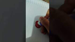 apple  realisticdrawing multicolor pen [upl. by Nnylram]