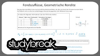 Fondszuflüsse Geometrische Rendite  Asset Management [upl. by Einimod]