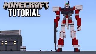 MINECRAFT  How To Build Gundam Astray Red Frame [upl. by Vanhomrigh]