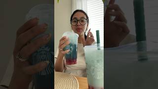 NEW STARBUCKS BOBA REFRESHERS🫐 starbucks shortvideo [upl. by Ytak659]