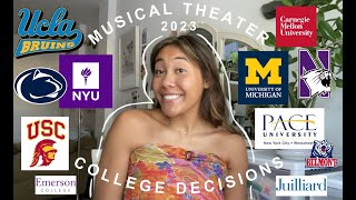 COLLEGE DECISIONS REACTIONS Musical Theatre BFA 20232024 [upl. by Baldwin]