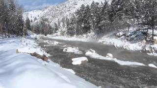 Ice Dam break along US 34 in Big Thompson Canyon February 2014 [upl. by Noteek]