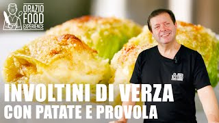 INVOLTINI DI VERZA CON PATATE E PROVOLA  Ricetta semplice e prelibata [upl. by Atiruam]