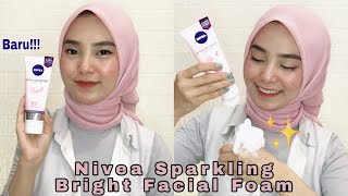 NIVEA SPARKLING WHITE FACIAL FOAM VS NIVEA SPARKLING BRIGHT FACIAL FOAM KEMASAN BARU SREEZY ANUGRAH [upl. by Oetomit]