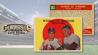 1959 Topps • Words of Wisdom Larsen amp Stengel • 383 [upl. by Pacifa366]