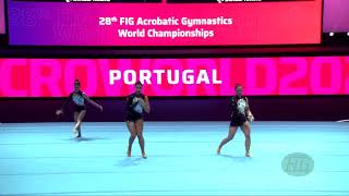 Portugal 1 POR  2022 Acrobatic Worlds Baku AZE  Balance Qualification Womens Group [upl. by Sukey]