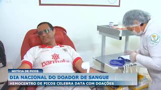 Dia Nacional do Doador de Sangue Hemocentro de Picos celebra data com doações [upl. by Barlow]