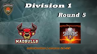 Atlasbasket  Div 1Round 5  MAD BULLS vs SHAKERS [upl. by Immac]