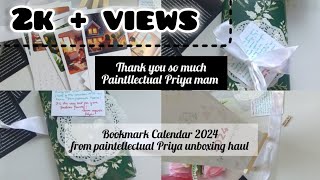 Thank you ✨ PaintellectualPriyA mam  unboxing Bookmark Calendar 2024Innocent echoesshorts [upl. by Kenzi772]