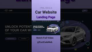 Car Website Using HTML amp CSS  Step by Step Tutorial  Fast Code [upl. by Mano519]