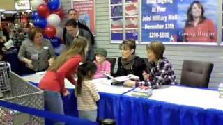 Sarah Palin Signing Book at Elmendorf [upl. by Alodee]