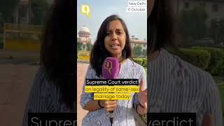 Supreme Court Verdict on Legality of Samesex Marriage Today  The Quint [upl. by Margarette370]