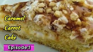 Caramel Carrot Cake recipeby Hamda FaisalLovely nest [upl. by Maclaine]