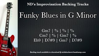 G Minor Funky Blues Backing Track [upl. by Aoht]