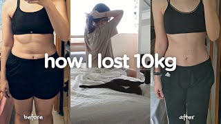 How I lost 10kg 22lbs  70kg ➡️ 60kg  my diet routine for weight loss [upl. by Malsi435]