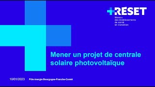 Mener un projet de centrale solaire photovoltaïque  1  Faites le point sur vos connaissances [upl. by Tiffy214]