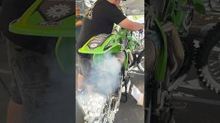 KX500 smoke 🤗 💚 kawasaki kx500 motorcyle [upl. by Akcirderf]