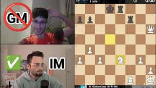 IM GothamChess beats GM Alireza Firouzja  Round 20231010  Title Tuesday [upl. by Htebasile]