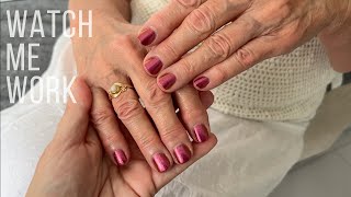 Pro nail technician explains a manicure Feat Dazzle Dry quotHey Sexyquot [upl. by Cibis]