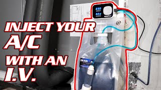 How To Clean AC Drain Lines with Drain IV  KEEP them kLEAN [upl. by Neelrahc]