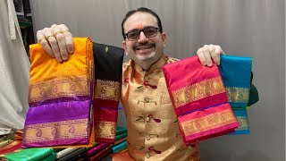 Kanjivarm Paithani  Kasturi Paithani Diwali Sarees collection 😍🥳 [upl. by Neela578]