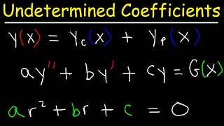 Method of Undetermined Coefficients  Nonhomogeneous 2nd Order Differential Equations [upl. by Artekal]