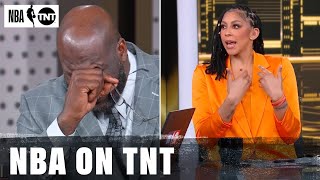 Shaqs Reaction To Being Left Off Of Candaces AllTime List Is Pure Comedy 😂😭  NBA on TNT [upl. by Tamma898]