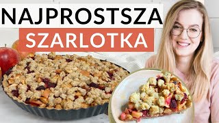 Najprostsza SZARLOTKA  Proste wegańskie ciasto z jabłkami [upl. by Gerhardine]