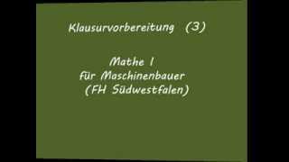 Mathe I für Maschinenbauer FH SWF Soest 3 [upl. by Bala]