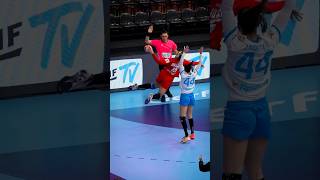 Unbalanced ➕ no angle goal 😨handball håndbold ehfeuro2024 [upl. by Ailee]