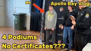 4 Podiums No Certificates  Apollo Bay Cubing 2024  Competition Vlog [upl. by Damali]