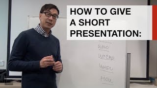 Learn how to give a 3 minute presentation in under 3 minutes [upl. by Yllim]