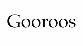 How to Pronounce Gooroos [upl. by Eriha]