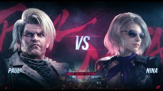 Tekken 8 ▰ KNEE Paul Vs Nina Assassin Nina ▰ Ranked Matches 2024 [upl. by Nnybor]