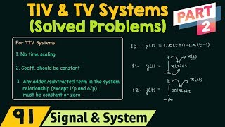 TimeInvariant and TimeVariant Systems Solved Problems  Part 2 [upl. by Nema]