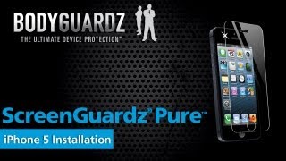 How To Install ScreenGuardz® Pure™ by BodyGuardz® For iPhone 5 [upl. by Lapointe842]