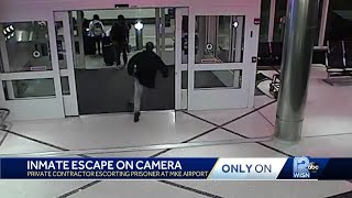 Only on 12 Video shows inmate escaping custody at Milwaukee airport [upl. by Eentirb]